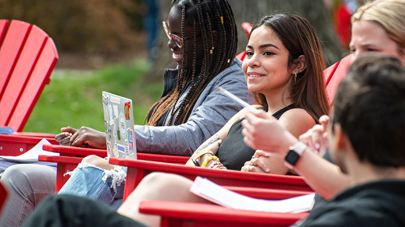 Students participating in a government program day at the University of Lynchburg
